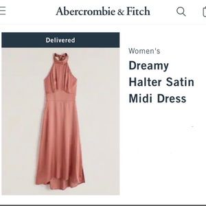 Dreamy Halter Neck Pink Abercrombie & Fitch Dress